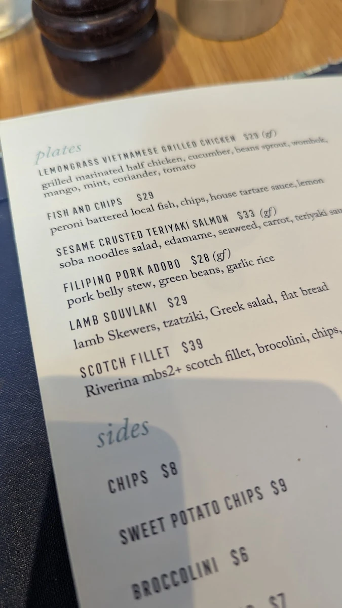 Menu, Hudson George