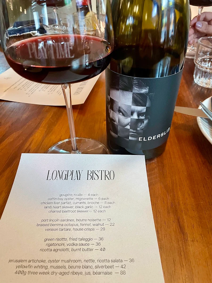 Menu, Longplay Bistro