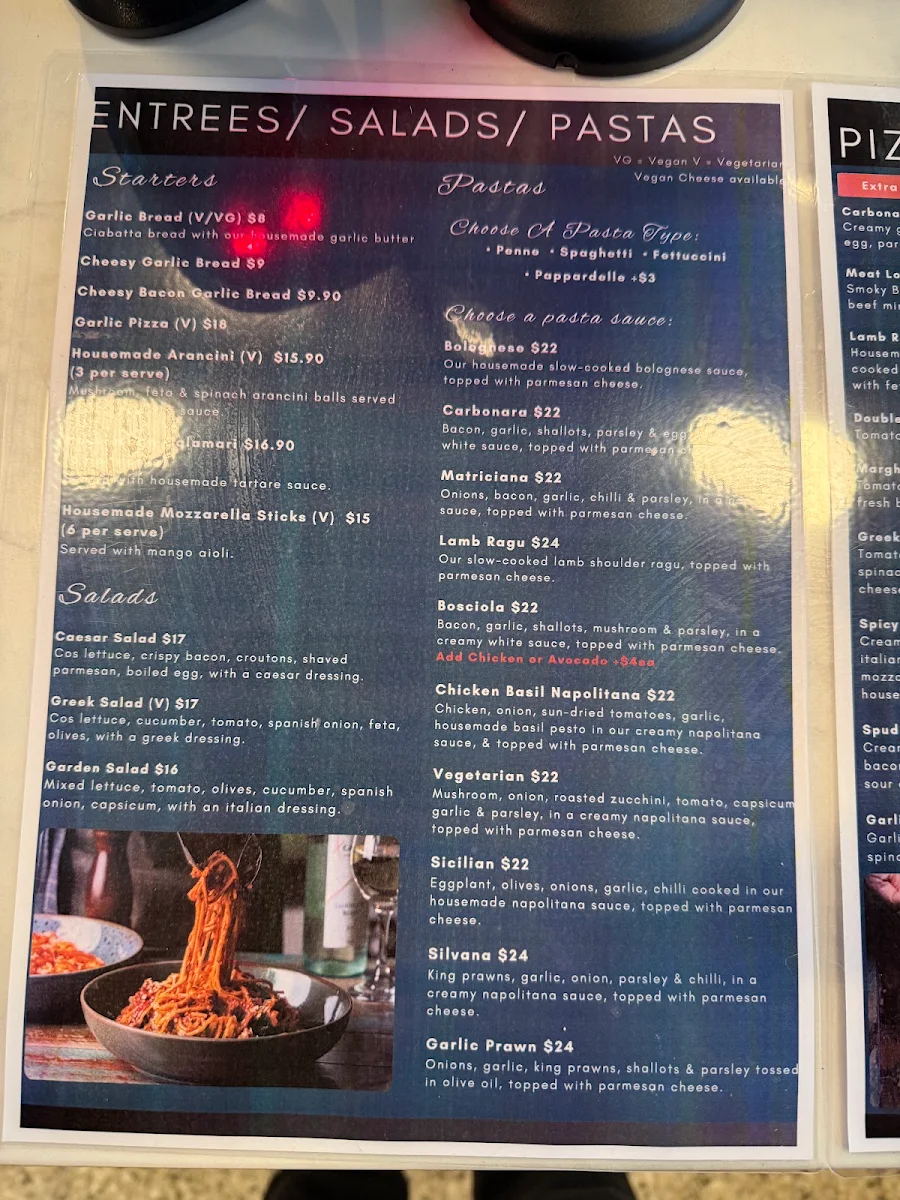Menu, The Pizza & Pasta Kitchen - Castle Hill