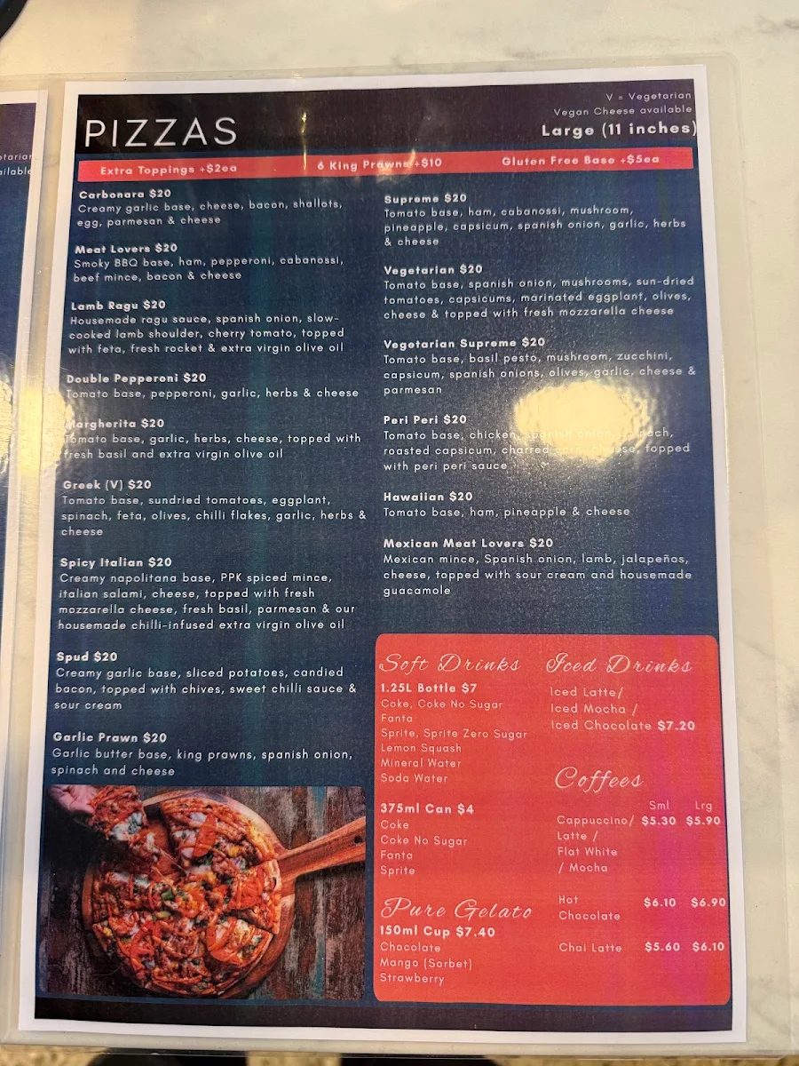 Menu, The Pizza & Pasta Kitchen - Castle Hill