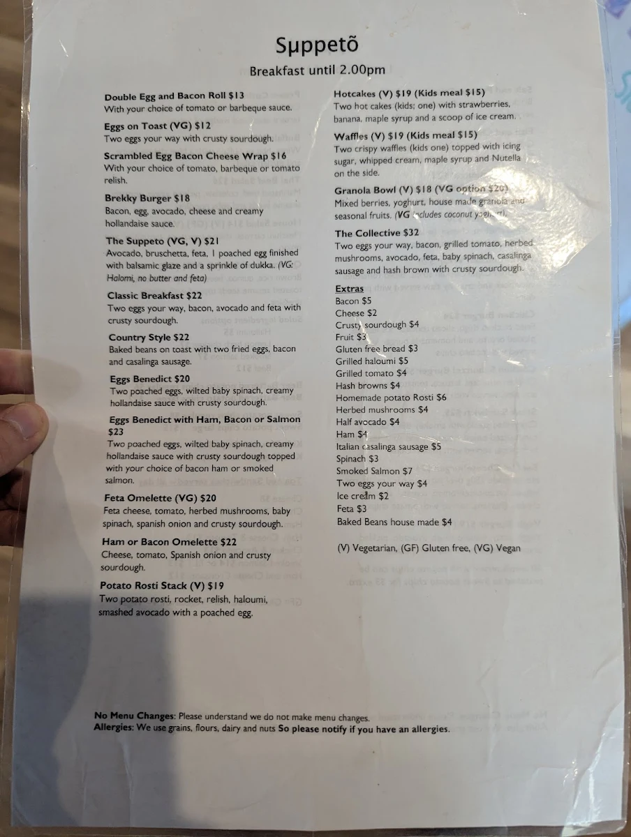 Menu, Suppetó Collective