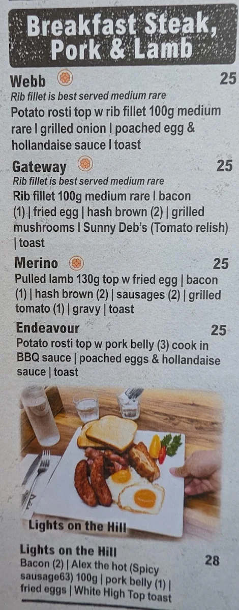 Menu, Cafe 63 Indooroopilly