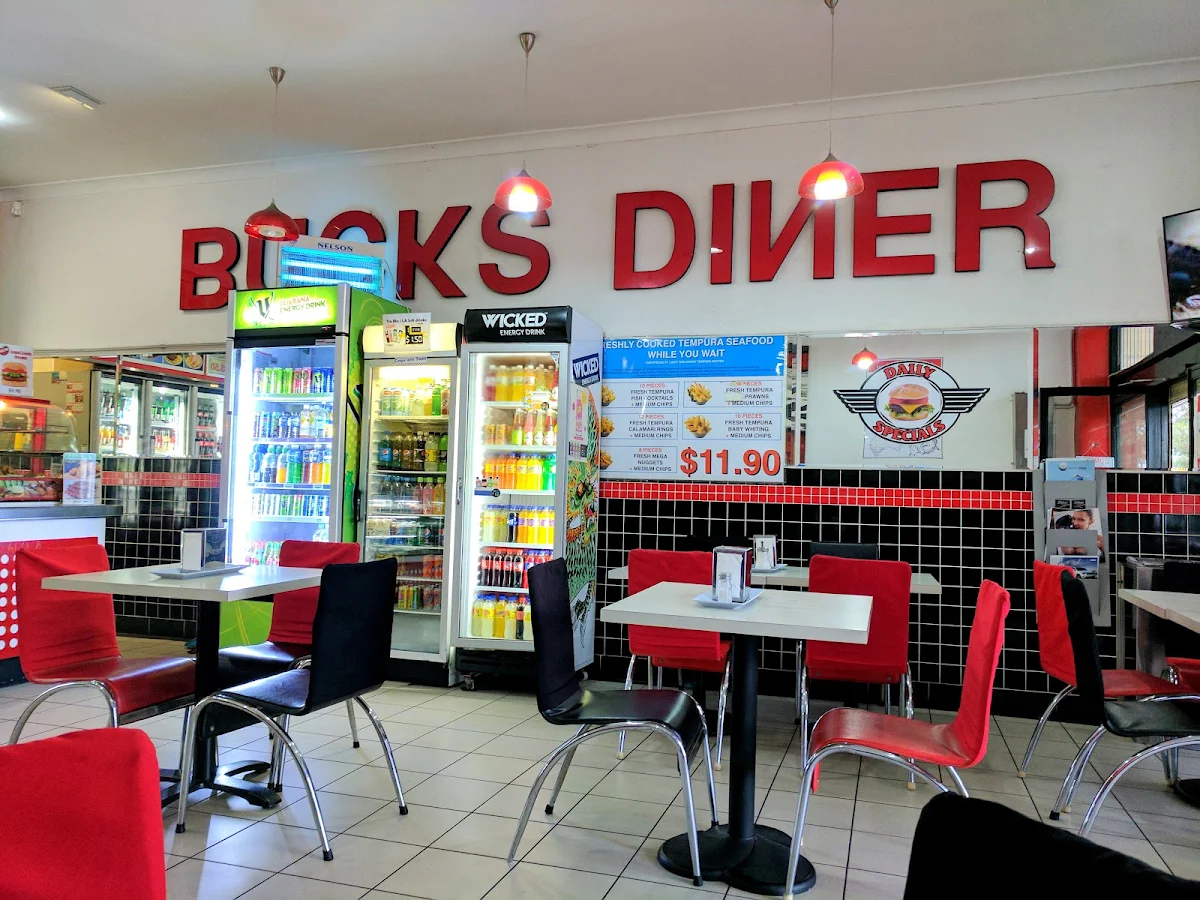 Menu, Bucks Diner