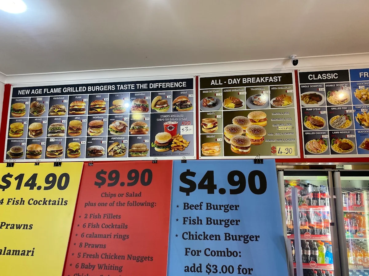 Menu, Bucks Diner