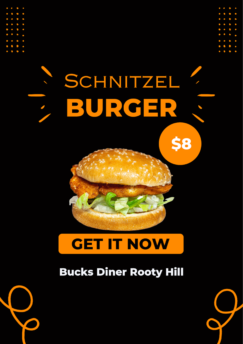 Menu, Bucks Diner