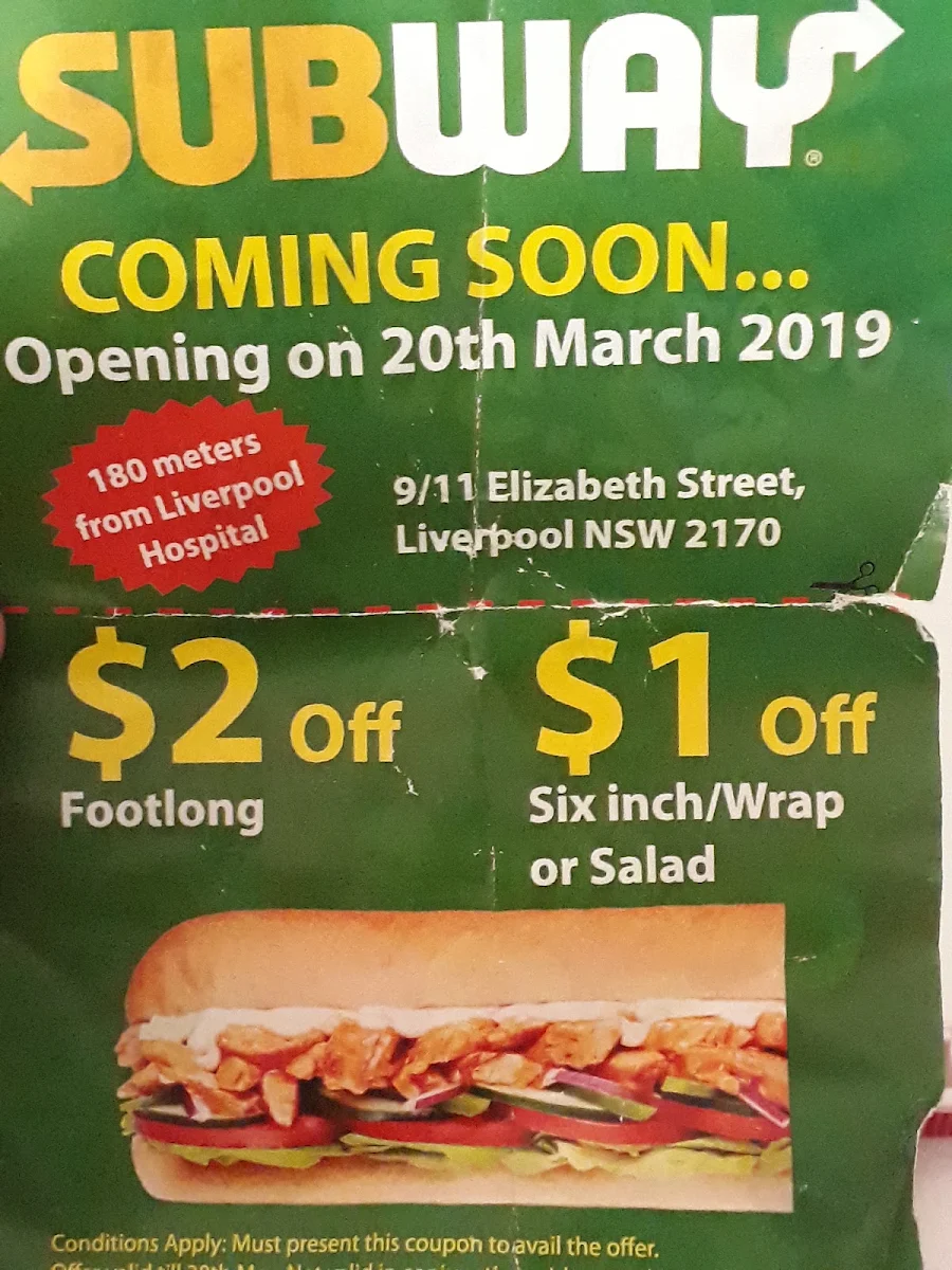 Menu, Subway