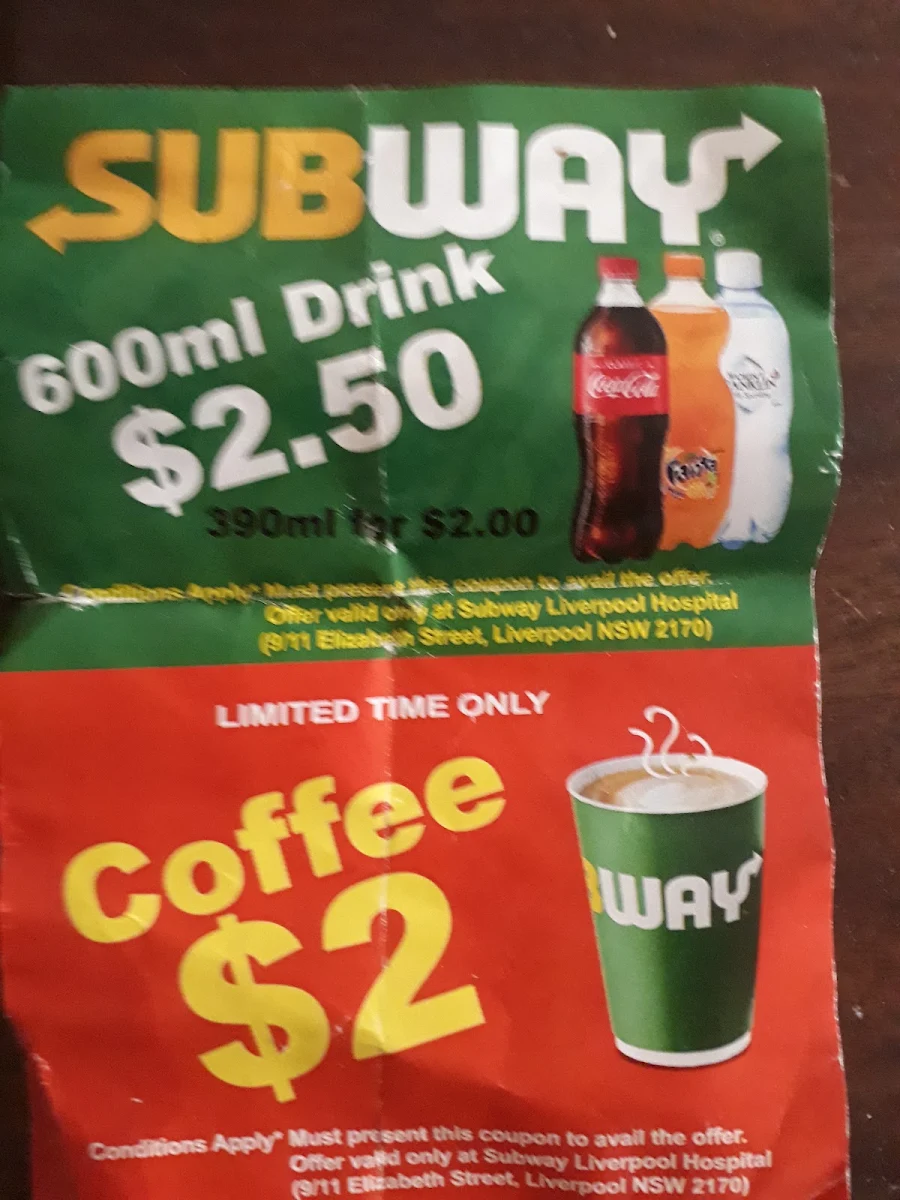 Menu, Subway