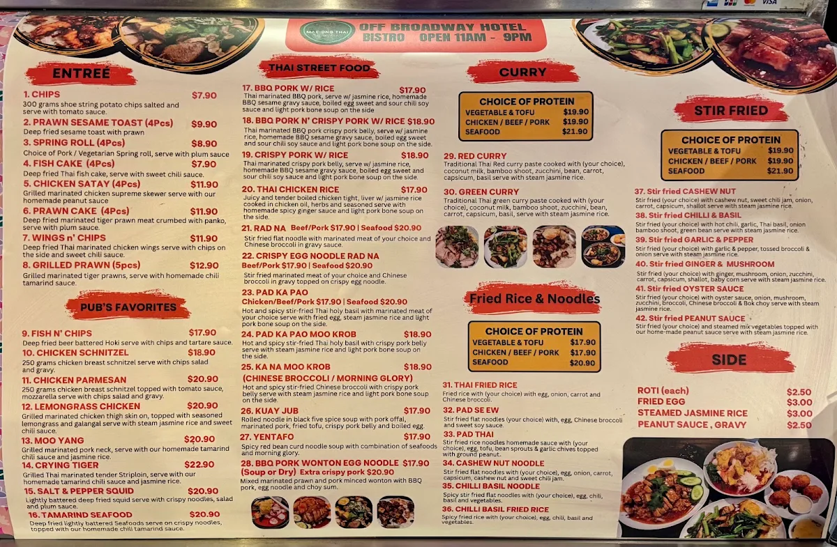 Menu, Mae - Ong Thai @Broadway