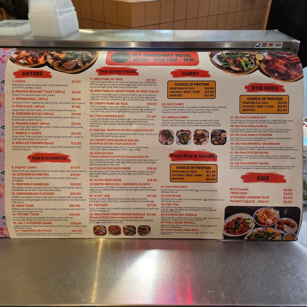 Menu, Mae - Ong Thai @Broadway