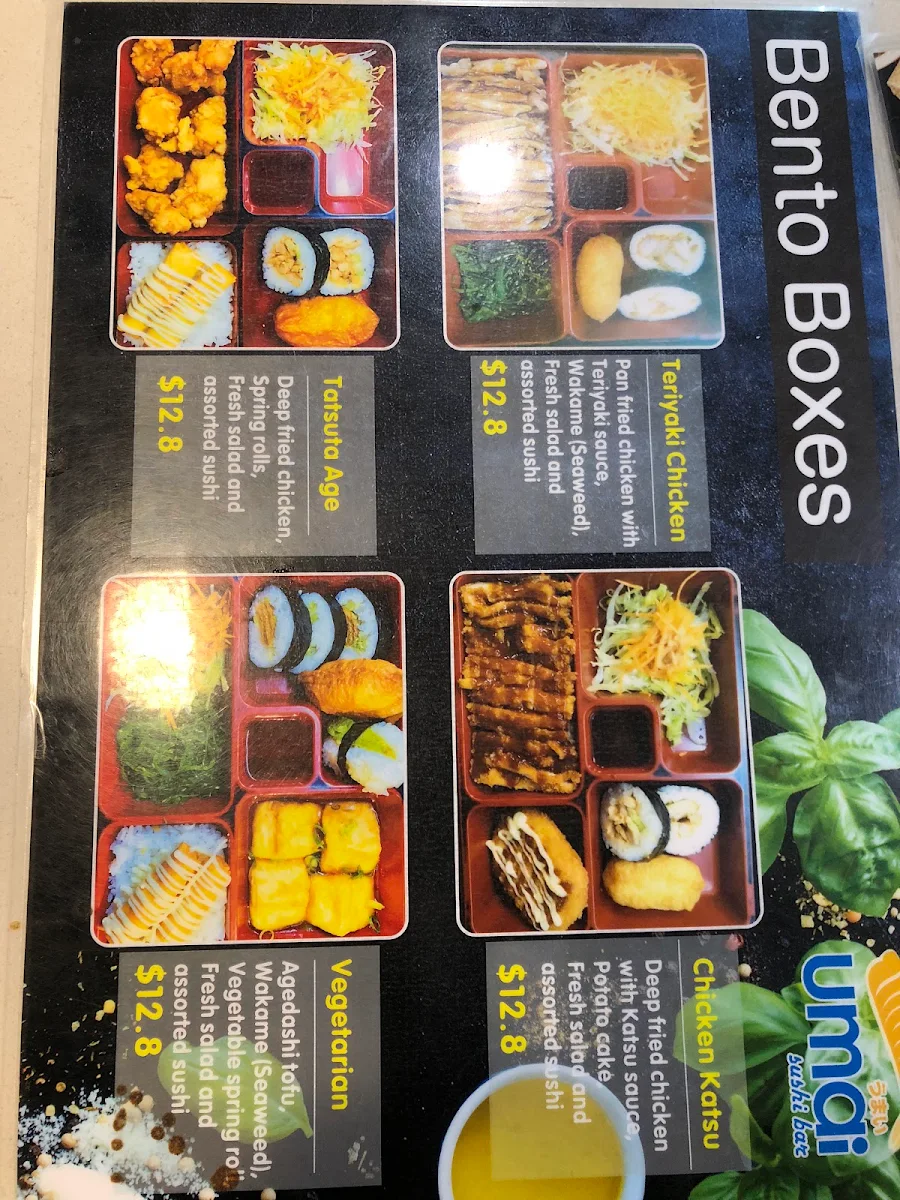 Menu, Umai Sushi