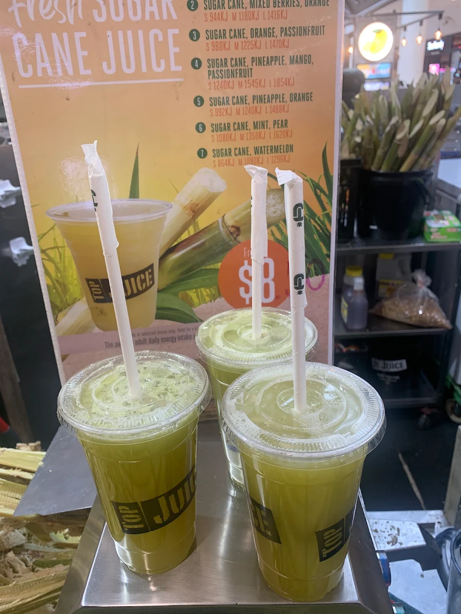 Menu, Top Juice Belconnen