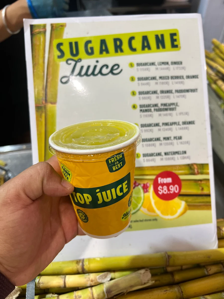 Menu, Top Juice Belconnen