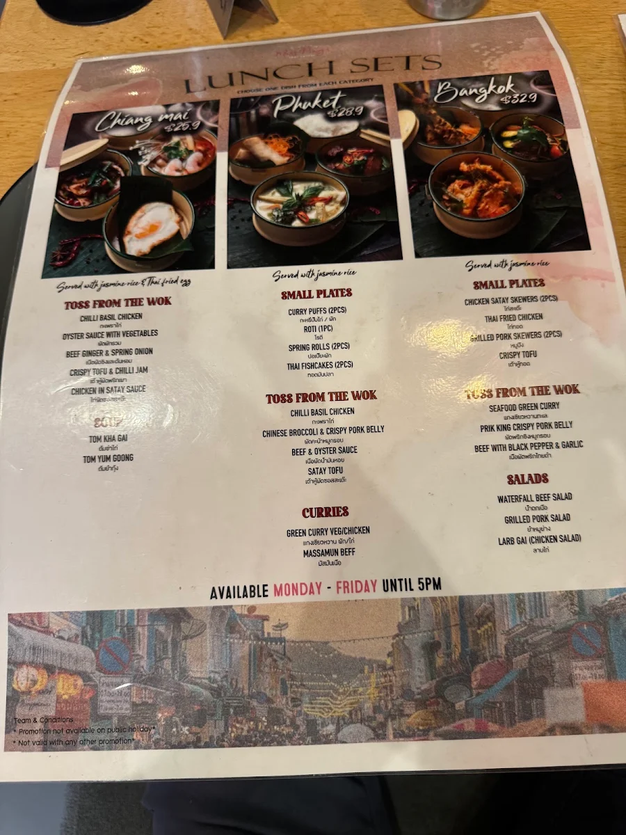 Menu, Miss Ping's