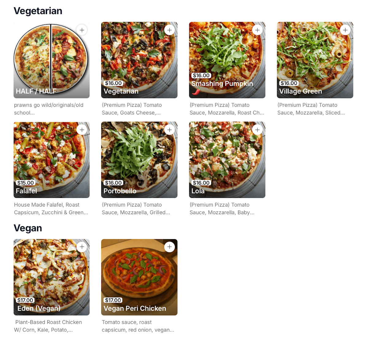 Menu, Rocketboy Pizza Newtown