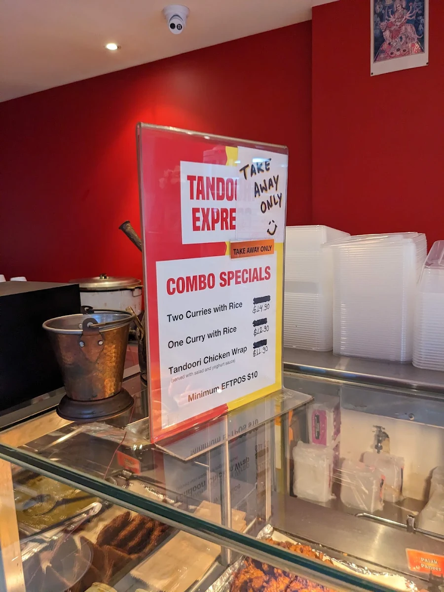 Menu, Tandoori Express Newtown