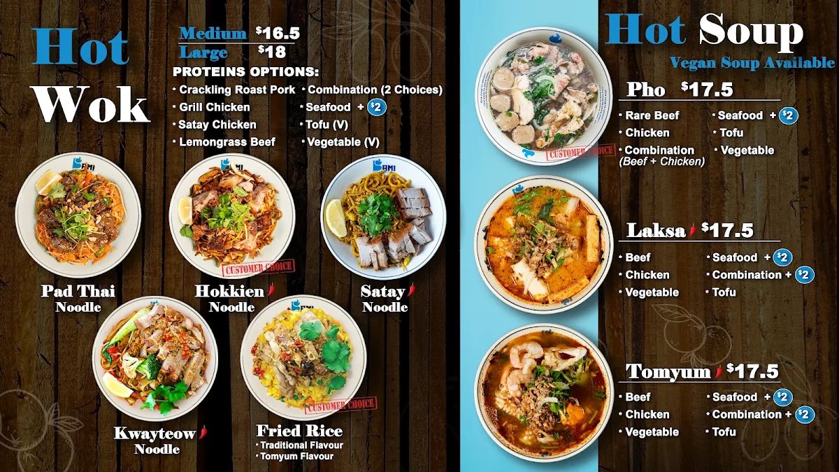 Menu, Bami Hilton