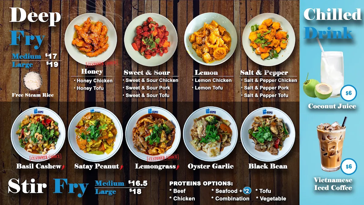 Menu, Bami Hilton