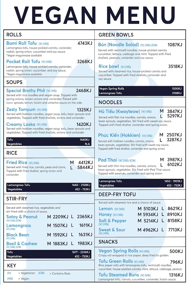 Menu, Bami Hilton