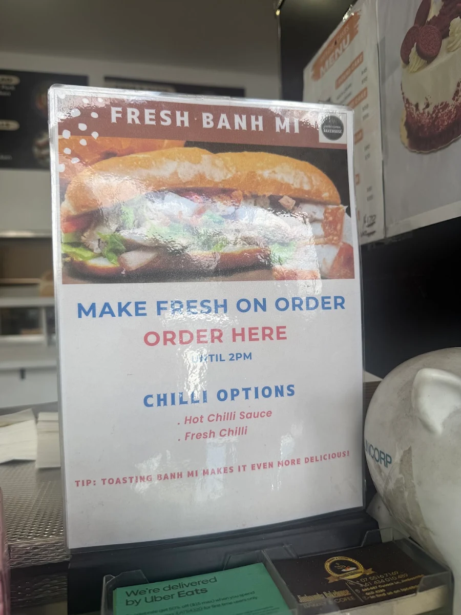 Menu, Jimboomba Bakehouse