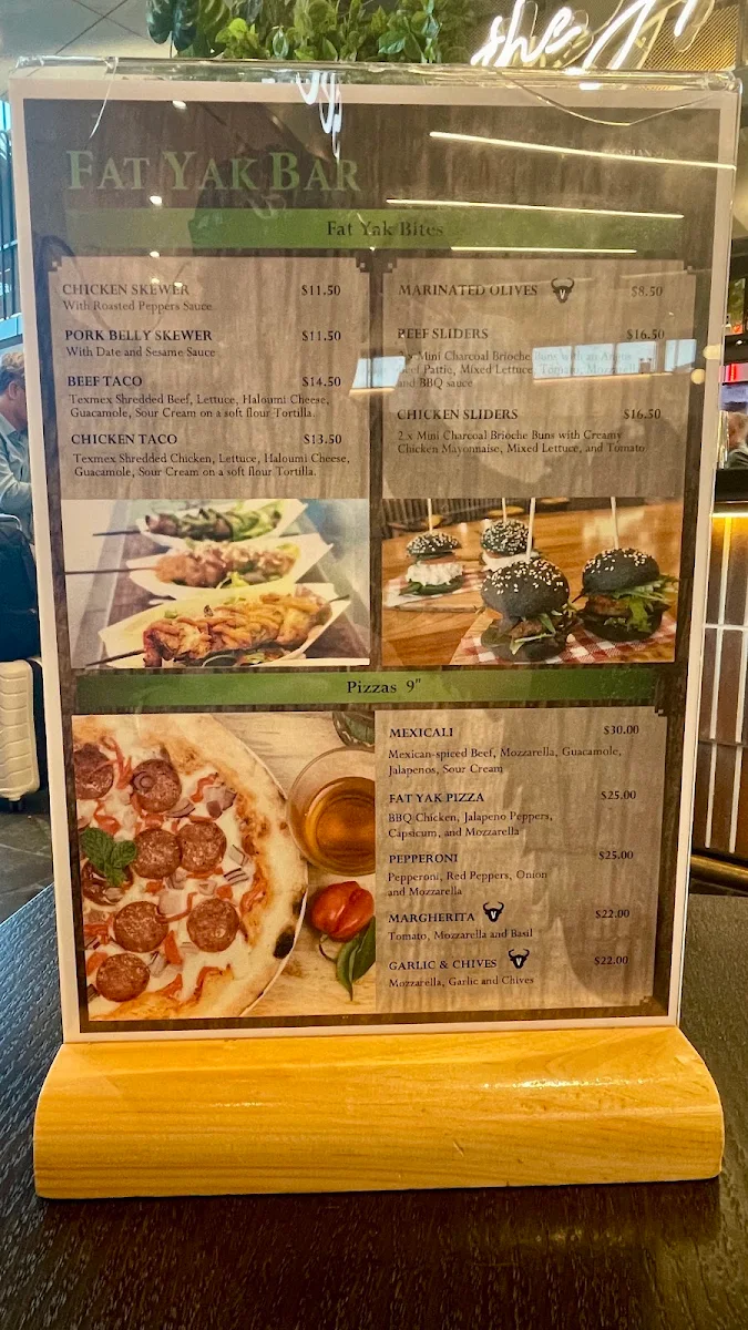 Menu, Fat Yak