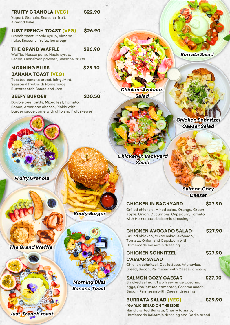 Menu, Metro St James