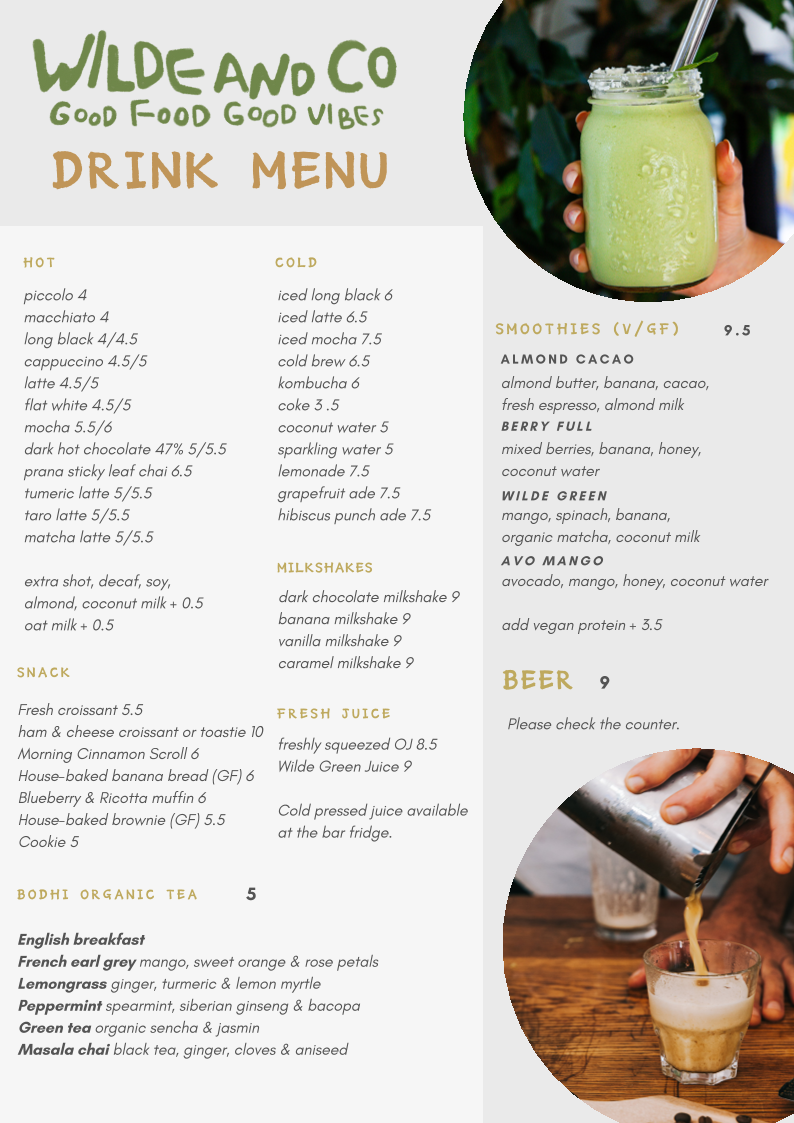 Menu, Wilde and Co