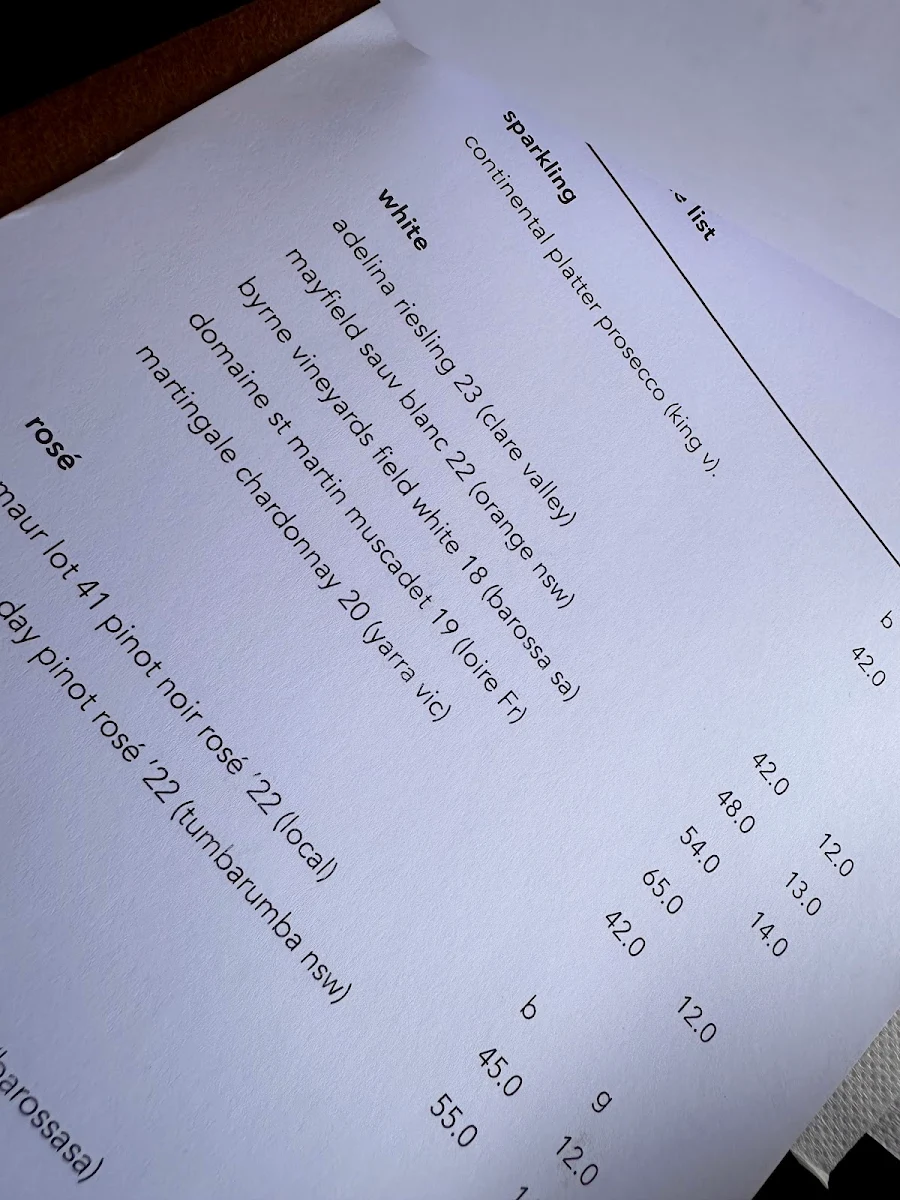 Menu, Hearth by Moonacres