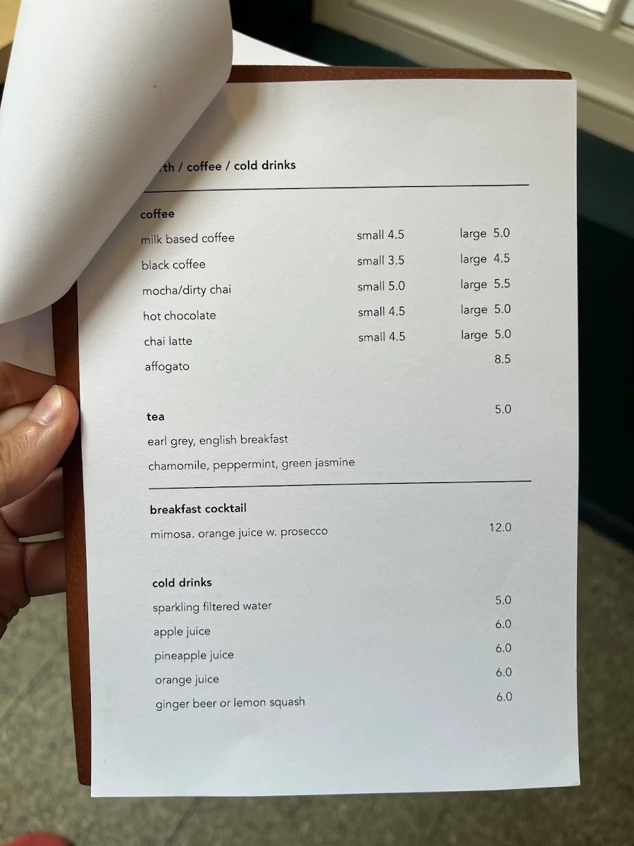 Menu, Hearth by Moonacres