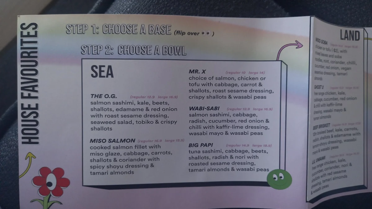 Menu, FISHBOWL - Oxford Street
