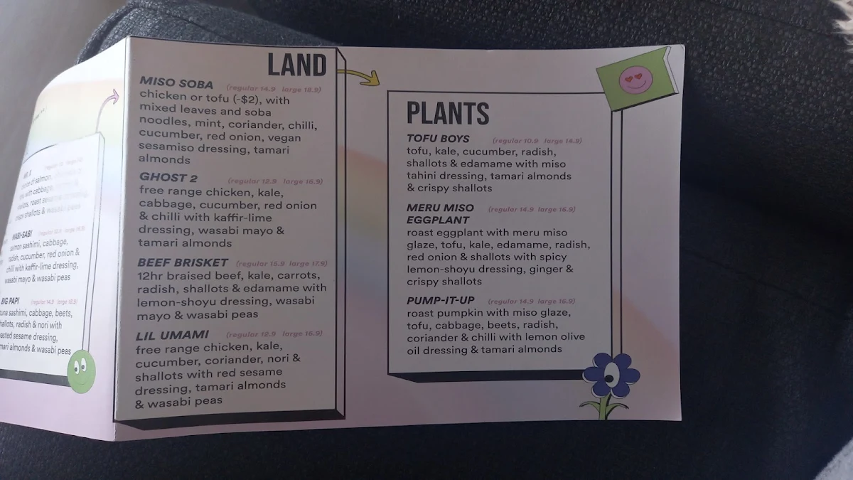 Menu, FISHBOWL - Oxford Street