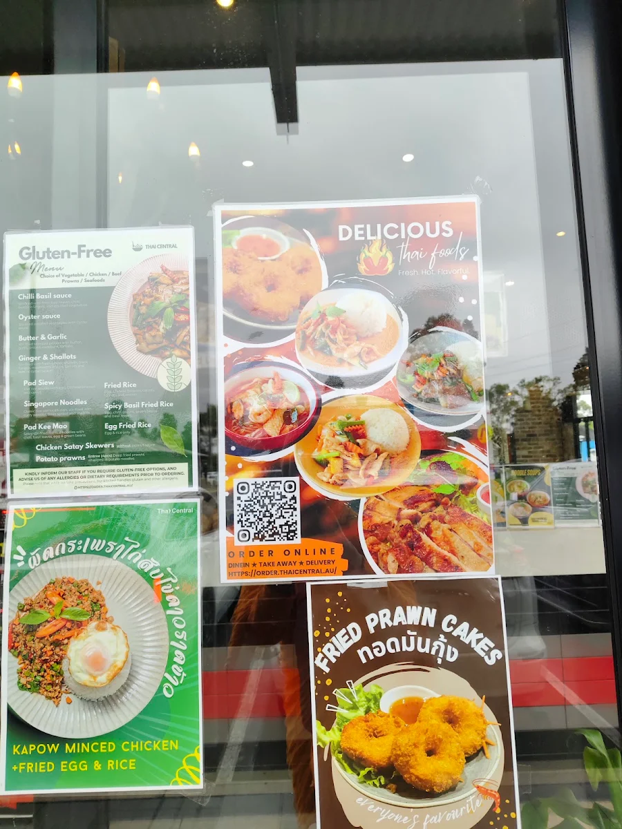 Menu, Thai Central Wetherill Park