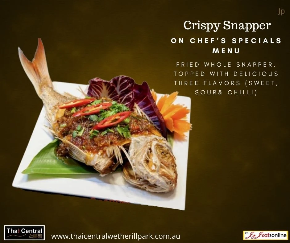 Menu, Thai Central Wetherill Park