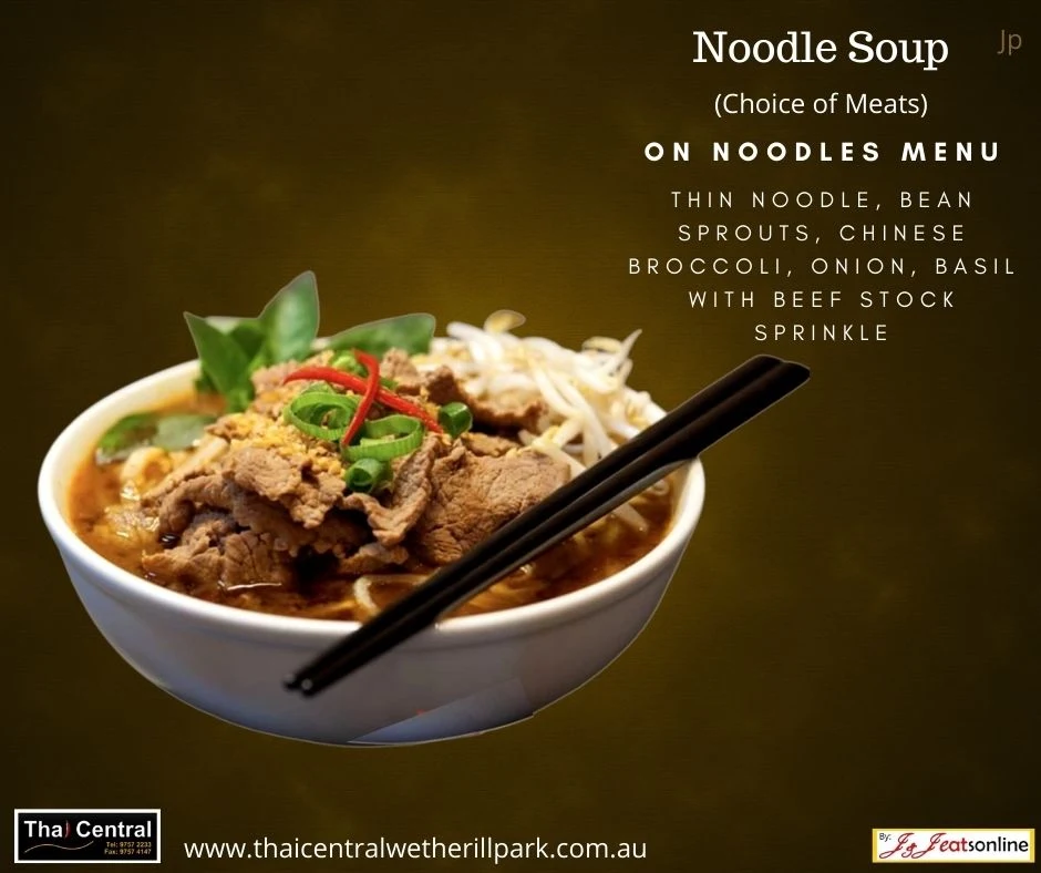 Menu, Thai Central Wetherill Park
