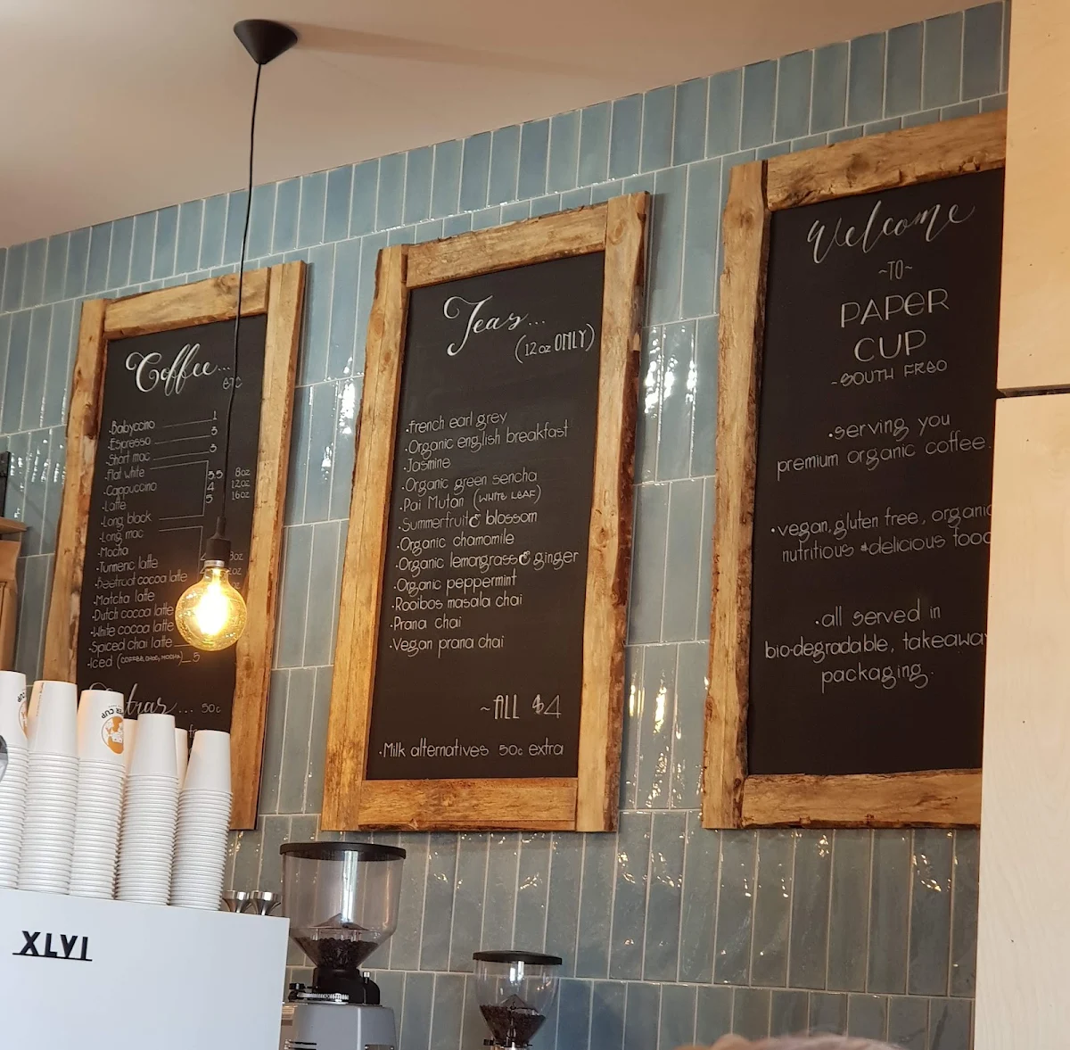 Menu, Paper Cup