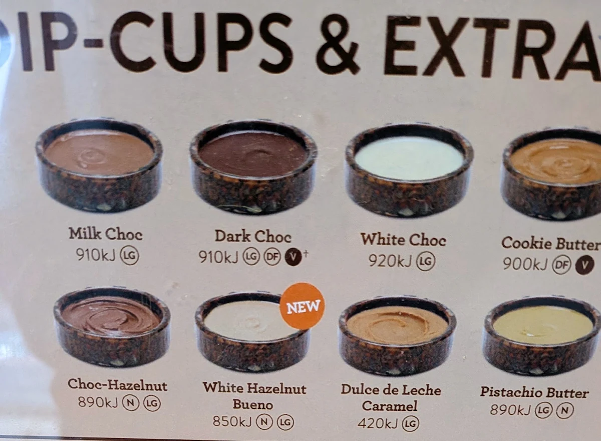 Menu, San Churro Clásico Baldivis