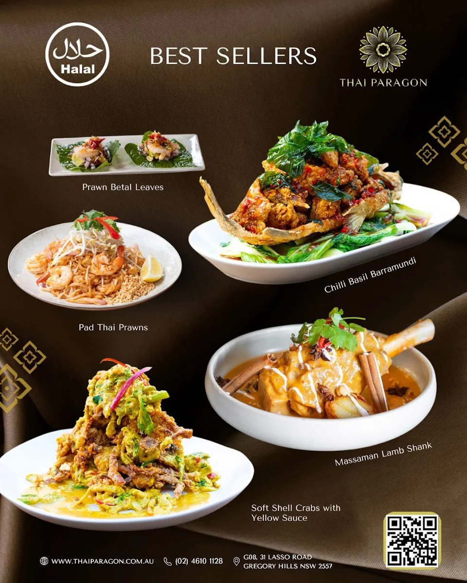 Menu, Thai Paragon Gregory Hills