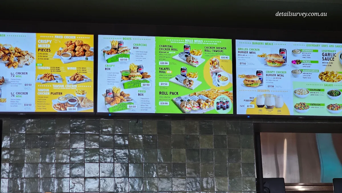 Menu, El Jannah Chicken Plumpton