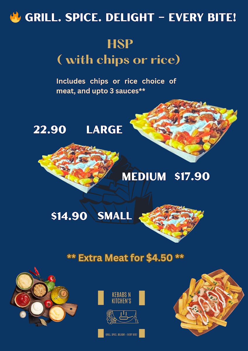Menu, Kebabs N Kitchens