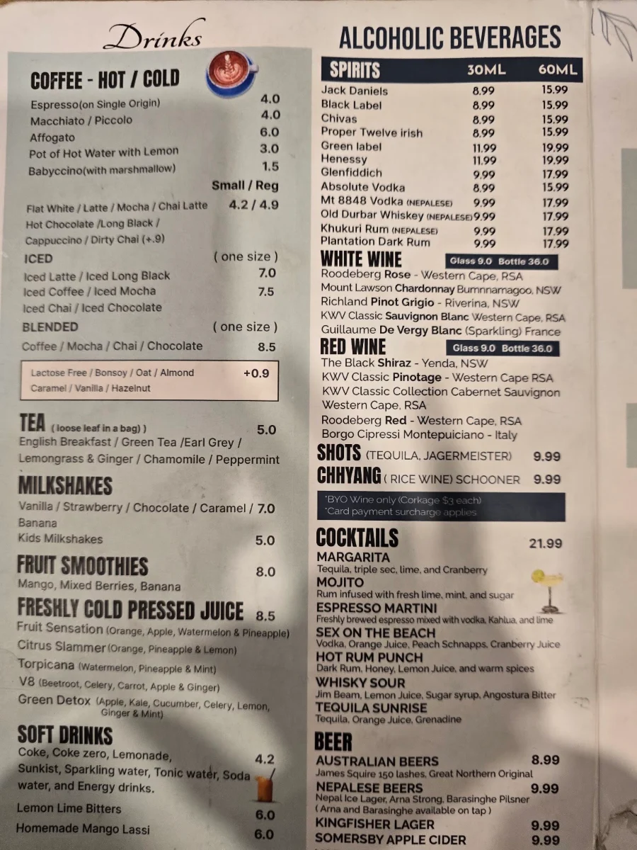 Menu, The momos