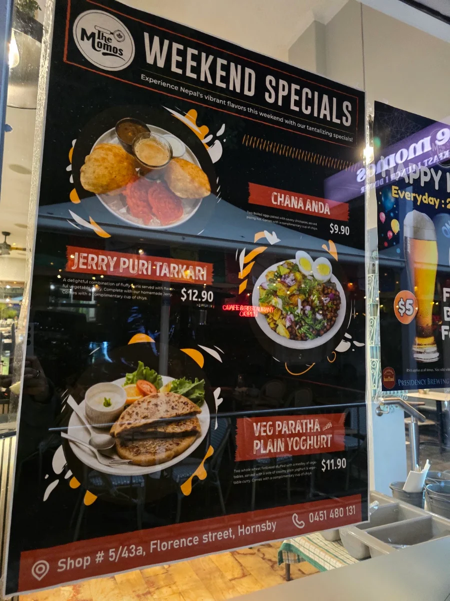 Menu, The momos
