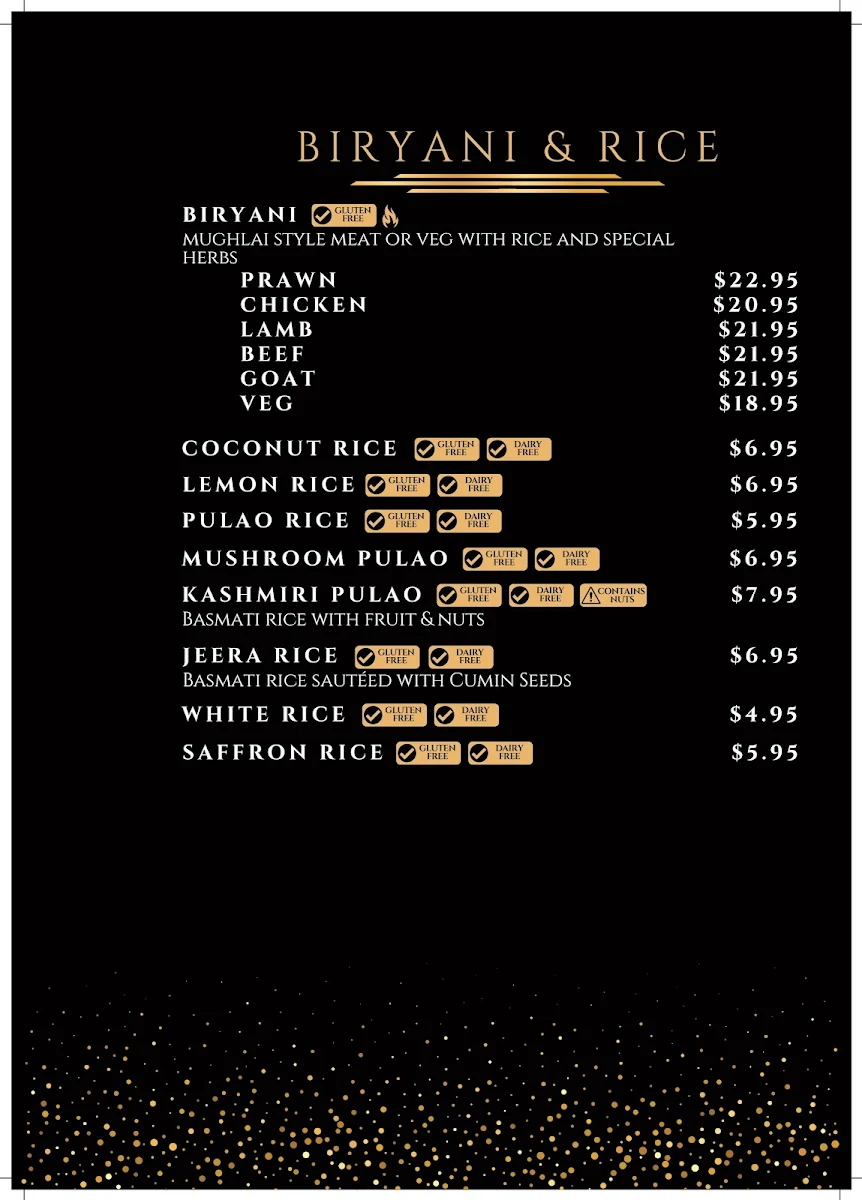 Menu, Indian Burrp – Authentic Indian Restaurant in Bayside Melbourne