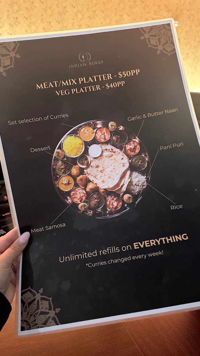 Menu, Indian Burrp – Authentic Indian Restaurant in Bayside Melbourne