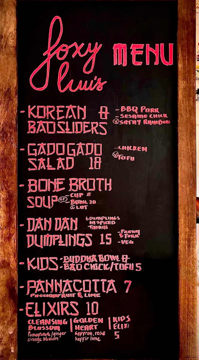 Menu, Foxy Luu’s