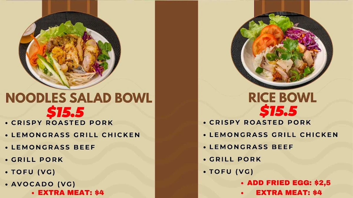 Menu, Banh Mi & Rolls North Quay