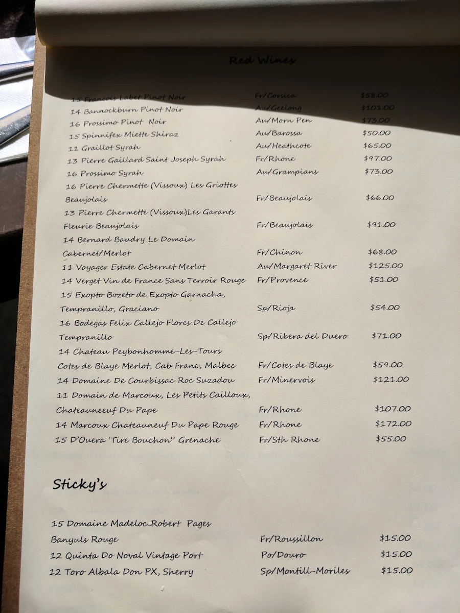 Menu, The Little French Deli