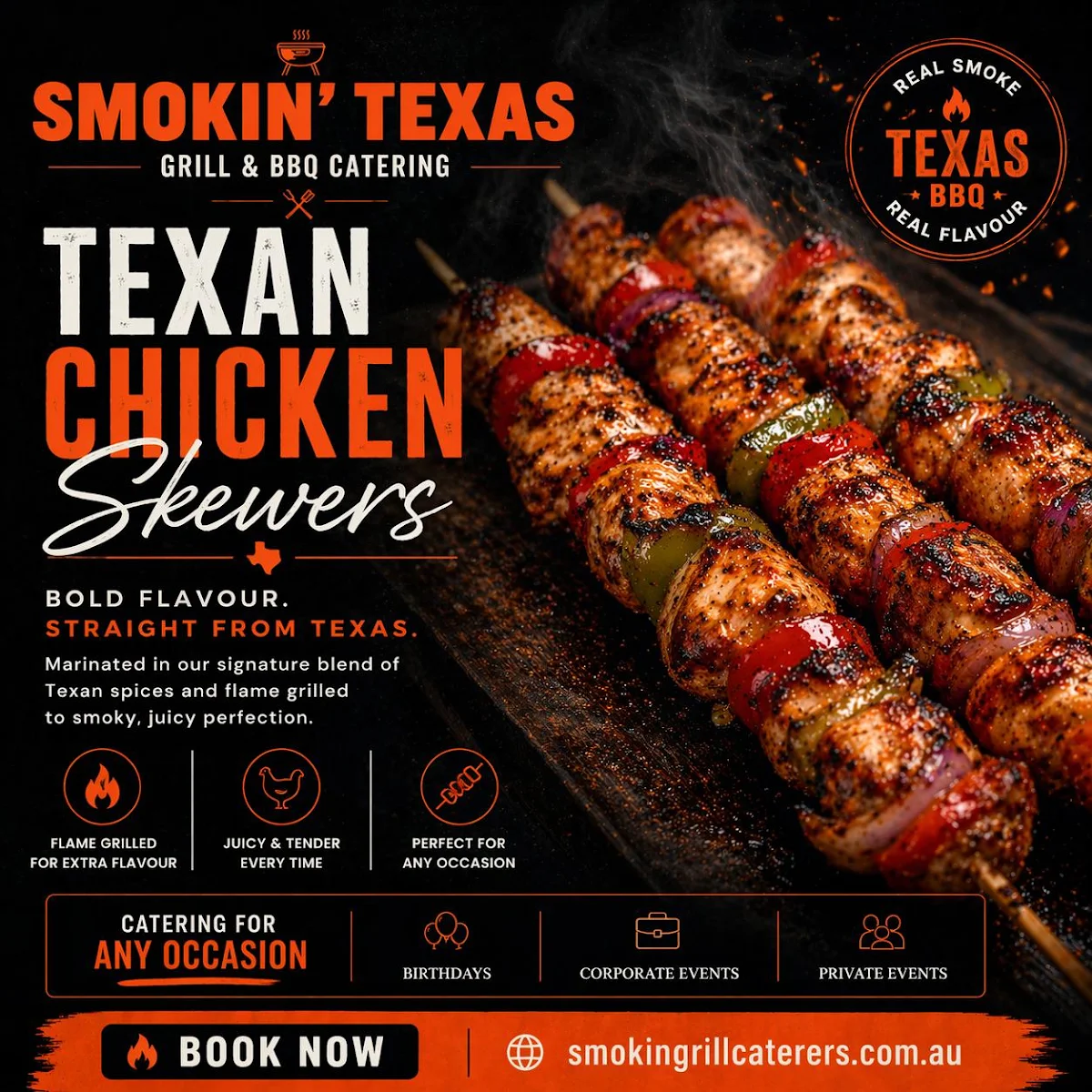 Menu, Smokin' Texas Grill & BBQ Catering