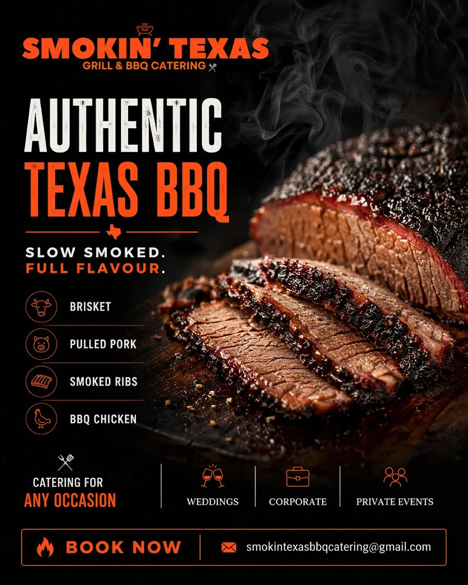 Menu, Smokin' Texas Grill & BBQ Catering