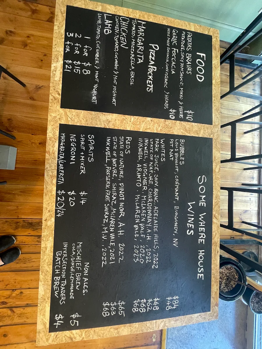 Menu, Some Where House