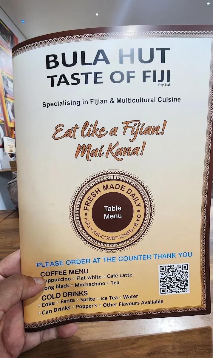 Menu, Bula Hut Taste of Fiji Pty Ltd (previously known as Fish'n'Grill)