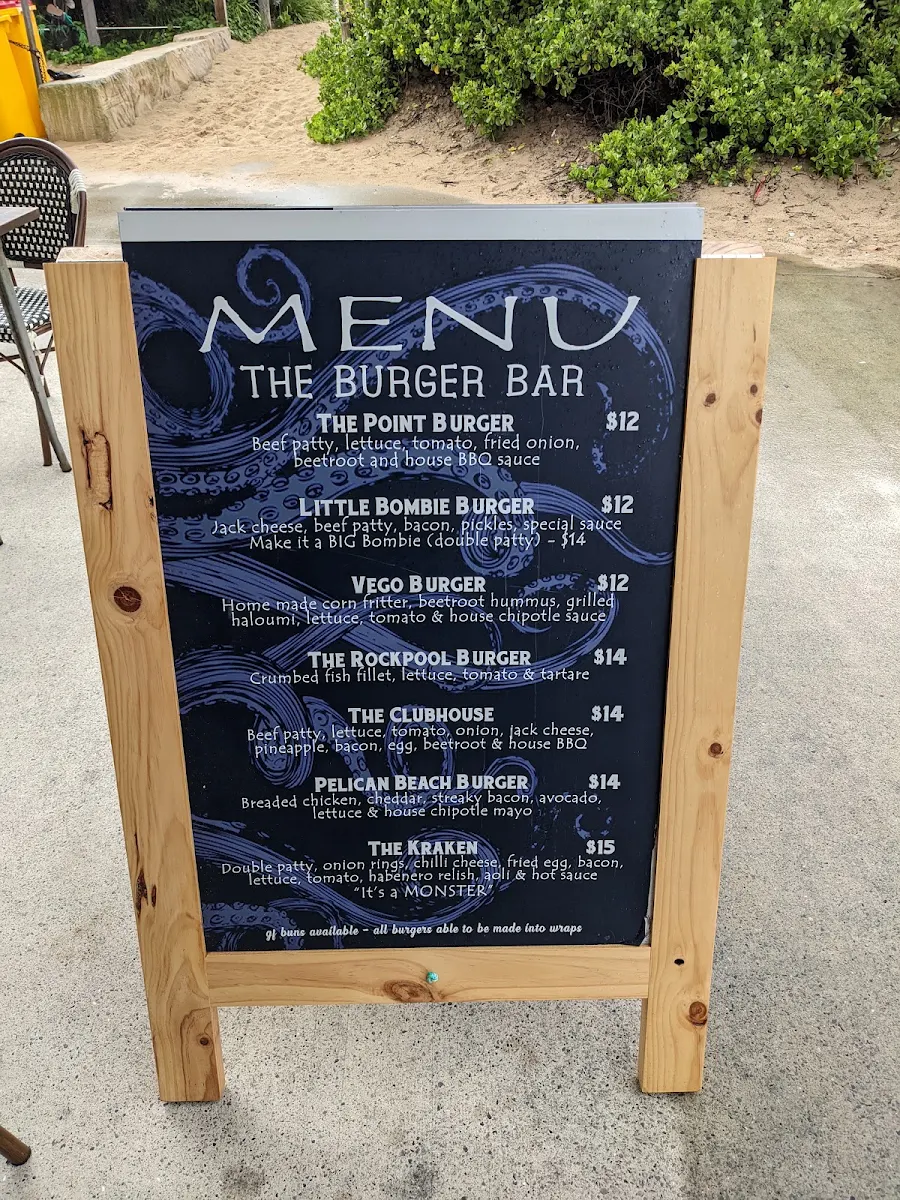 Menu, The Kraken Kiosk